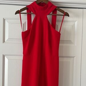 Elegant Red Halter jumpsuit‎
